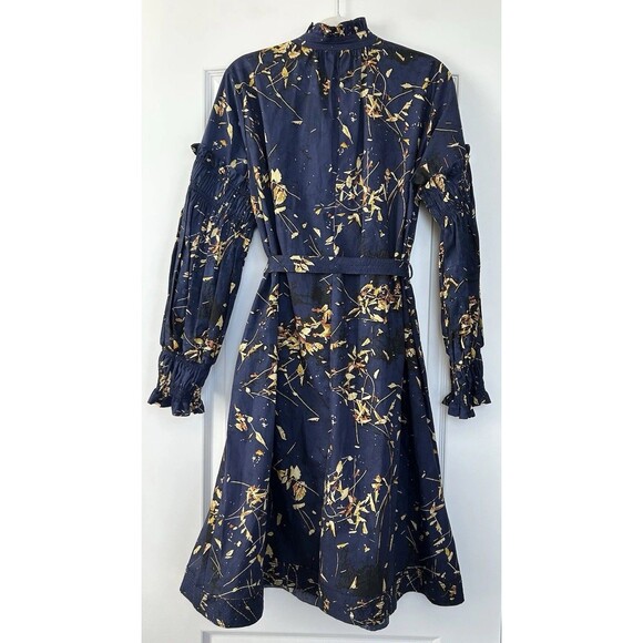 Anthropologie Hope For Flowers Tracy Reese Shirt Dress Full Sleeve Abstract Sz L - Picture 9 of 13
